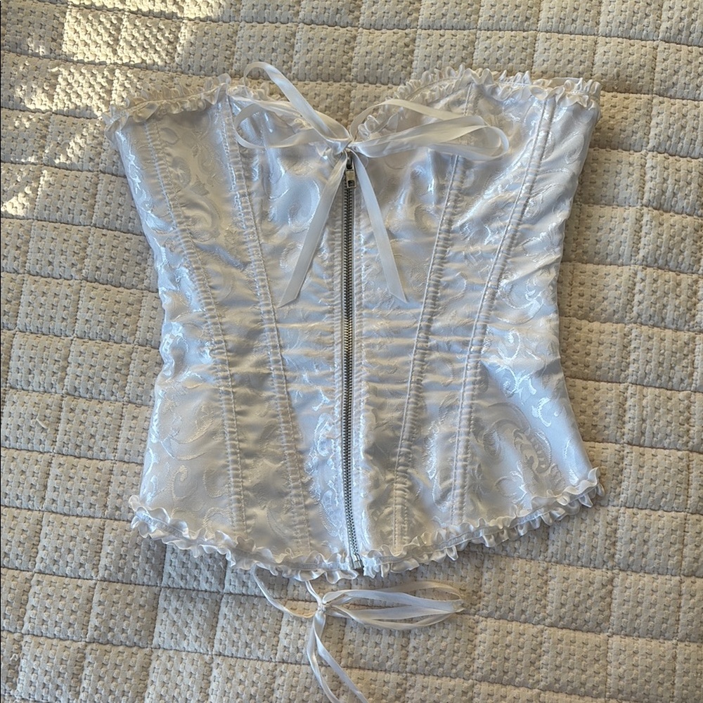 Spirit Halloween White Corset Top
